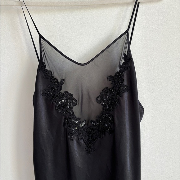 Vintage Black Silk Dress - Picture 5 of 11